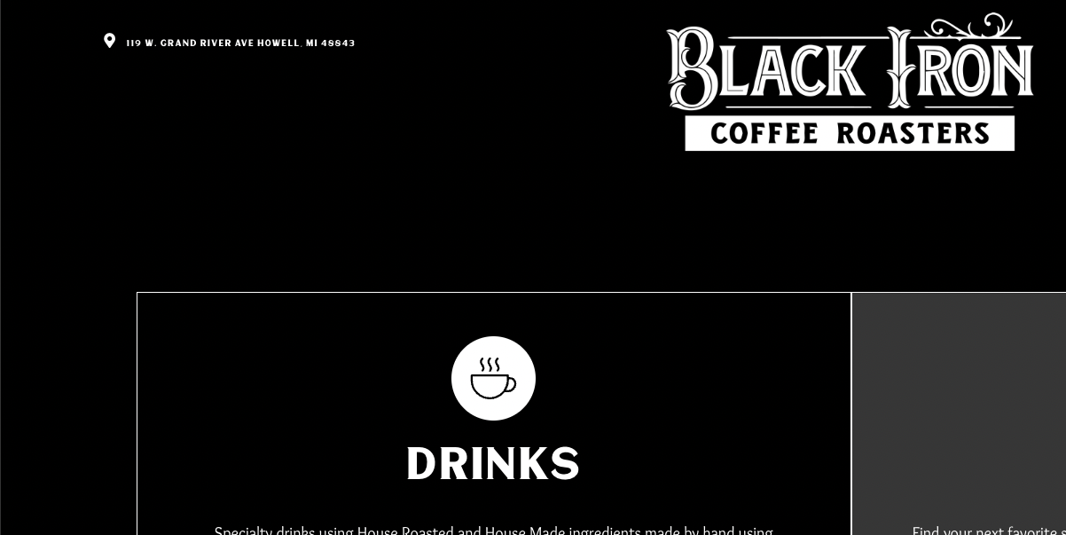 Menu - Black Iron Coffee Roasters